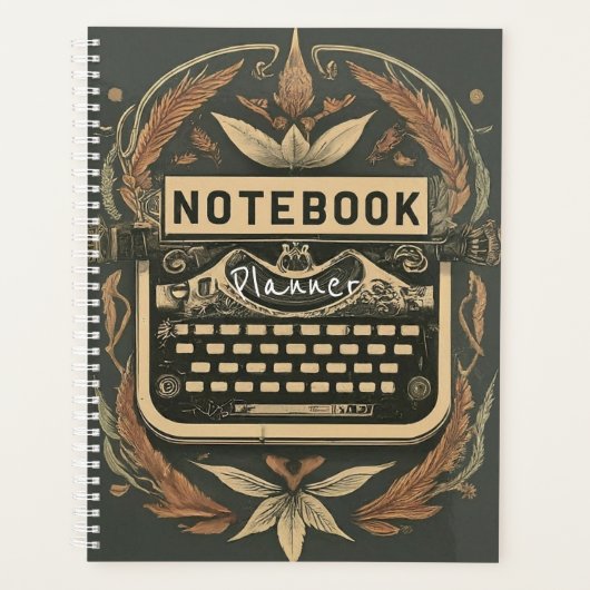 ヴィンテージタイプライターカバー プランナー手帳 (正面)