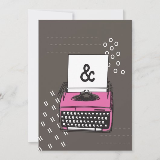 ヴィンテージタイプライターカード – アンパサンド 招待状 (正面)