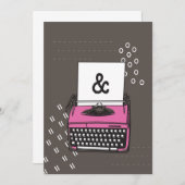 ヴィンテージタイプライターカード – アンパサンド 招待状 (正面/裏面)