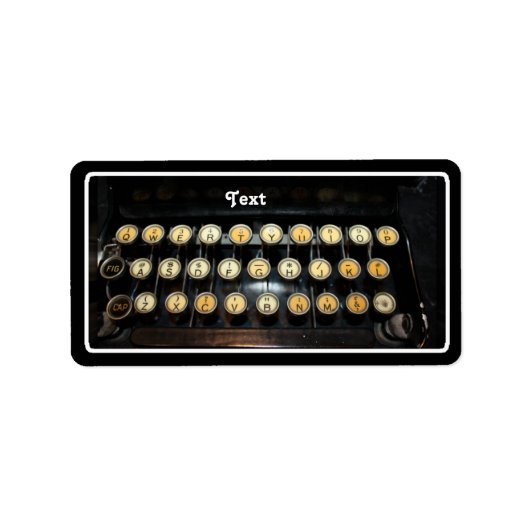 ヴィンテージタイプライターキーボード ラベル (正面)