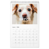 ヴィンテージタイプライタースクリプト2026ファミリ カレンダー (3月 2026)