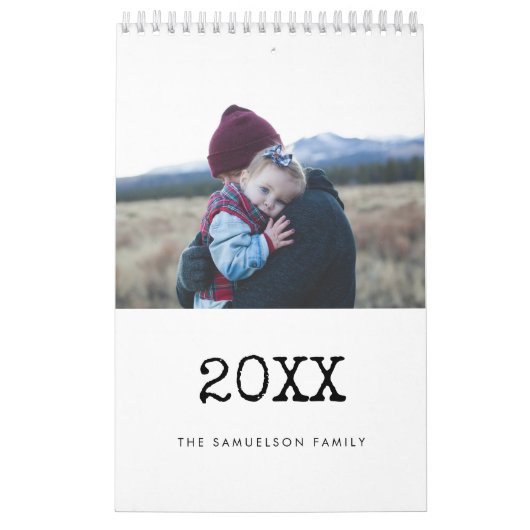 ヴィンテージタイプライタースクリプト2026ファミリ カレンダー (カバー)