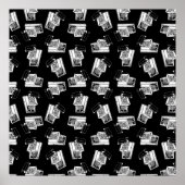 ヴィンテージタイプライターデザインアンティークタイプライターアート ポスター (正面)