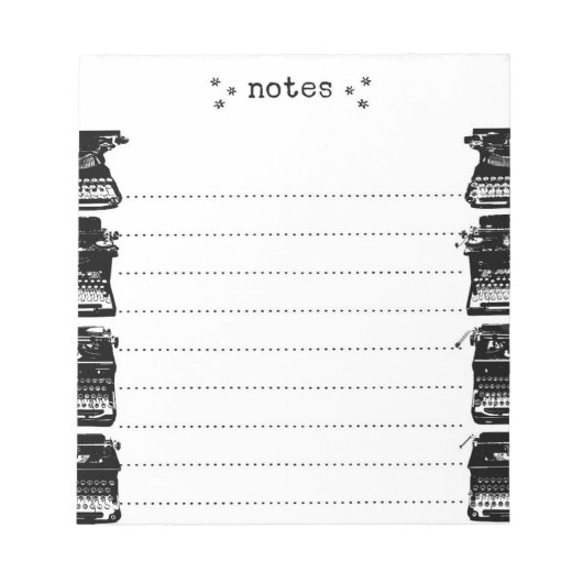 ヴィンテージタイプライターノートパッド ノートパッド (正面)