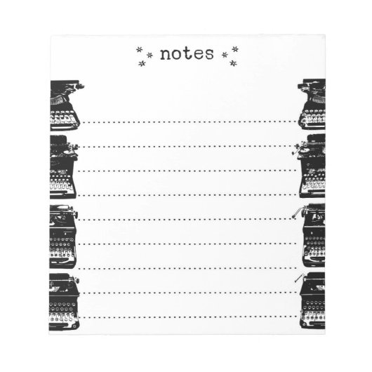 ヴィンテージタイプライターノートパッド ノートパッド (正面)