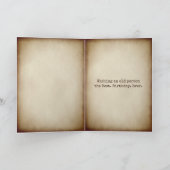 ヴィンテージタイプライターハッピーバースデー カード (内部)