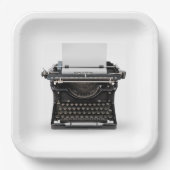 ヴィンテージタイプライターハッピーバースデー ペーパープレート (正面)