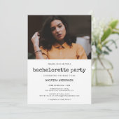 ヴィンテージタイプライターバチェロレッテ写真 招待状 (スタンド正面)