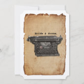 ヴィンテージタイプライターパーチメント結婚式招待状 招待状 (裏面)