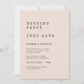 ヴィンテージタイプライターピンクファンシーNothing Just Love 招待状 (正面)