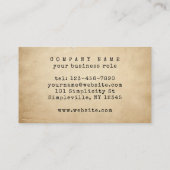 ヴィンテージタイプライターフォントアンティーク紙ミニマリスト 名刺 (裏面)