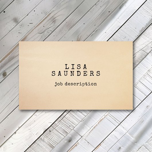 ヴィンテージタイプライターフォントアンティーク紙ミニマリスト 名刺