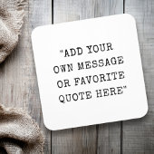 ヴィンテージタイプライターフォントカスタムメッセージ引用文 コースター