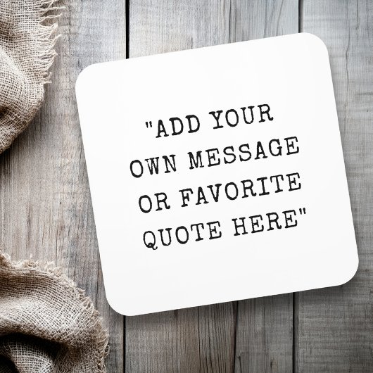 ヴィンテージタイプライターフォントカスタムメッセージ引用文 コースター