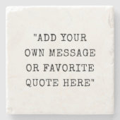 ヴィンテージタイプライターフォントカスタムメッセージ引用文 ストーンコースター (正面)