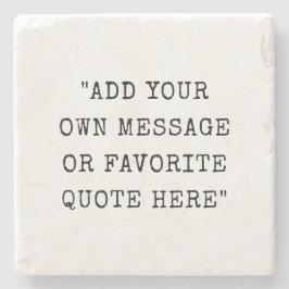 ヴィンテージタイプライターフォントカスタムメッセージ引用文 ストーンコースター