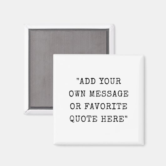 ヴィンテージタイプライターフォントカスタムメッセージ引用文 マグネット (正面/裏面)