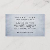 ヴィンテージタイプライターフォントブルー紙ミニマル 名刺 (裏面)