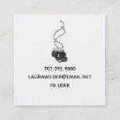 ヴィンテージタイプライターフリーライター スクエア名刺 (裏面)