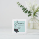 ヴィンテージタイプライターフリーライター スクエア名刺 (スタンド正面)