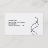 ヴィンテージタイプライターフリーライター 名刺 (裏面)