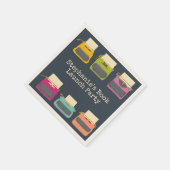 ヴィンテージタイプライターブックの起動カスタム スタンダードカクテルナプキン (角)