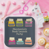 ヴィンテージタイプライターブックの起動カスタム ペーパープレート (パーティー)