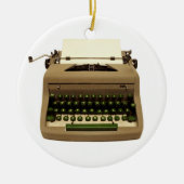 ヴィンテージタイプライターホリデーオーナメント セラミックオーナメント (正面)