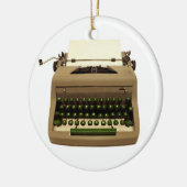 ヴィンテージタイプライターホリデーオーナメント セラミックオーナメント (左)