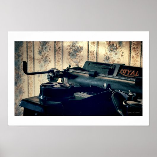 ヴィンテージタイプライターポスター ポスター (正面)