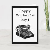 ヴィンテージタイプライターマザーズデイカード カード (正面)
