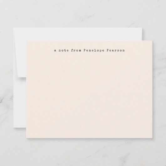 ヴィンテージタイプライターミニマルシンプルリスト ノートカード (正面)