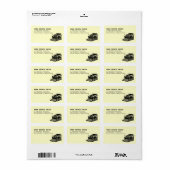 ヴィンテージタイプライターラベルのアドレス ラベル (フルシート)