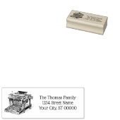 ヴィンテージタイプライターリトグラフ名差出人住所 ラバースタンプ (押印)