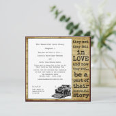 ヴィンテージタイプライターレズビ結婚アンズ 招待状 (スタンド正面)