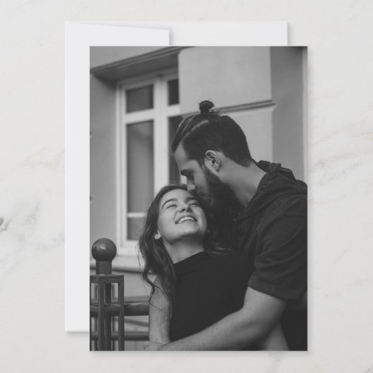 ヴィンテージタイプライターレトロユニークタイポグラフィ結婚 セーブザデート (裏面)