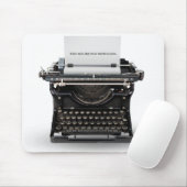 ヴィンテージタイプライター付引用文 マウスパッド (マウス)