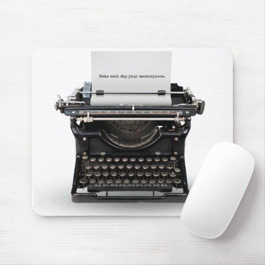 ヴィンテージタイプライター付引用文 マウスパッド (マウス)