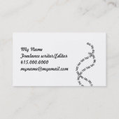 ヴィンテージタイプライター作家 名刺 (裏面)