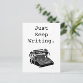 ヴィンテージタイプライター保書の数 ポストカード (スタンド正面)