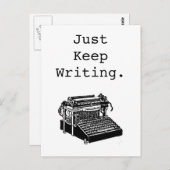 ヴィンテージタイプライター保書の数 ポストカード (正面/裏面)