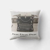 ヴィンテージタイプライター写真装飾用クッション クッション (裏面)