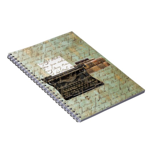 ヴィンテージタイプライター古い詩書のジャンクジャーナル ノートブック (右側)