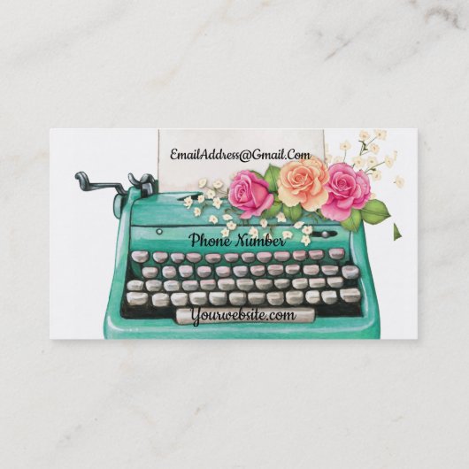 ヴィンテージタイプライター名刺 名刺 (裏面)