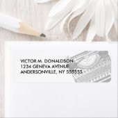 ヴィンテージタイプライター差出人住所ラベル ラベル (インサイチュ)