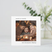 ヴィンテージタイプライター平和オンアース・クリスマス写真 シーズンカード (スタンド正面)