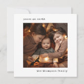 ヴィンテージタイプライター平和オンアース・クリスマス写真 シーズンカード (正面)