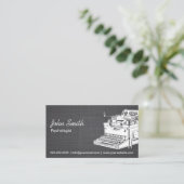 ヴィンテージタイプライター心理学者リネン 名刺 (スタンド正面)