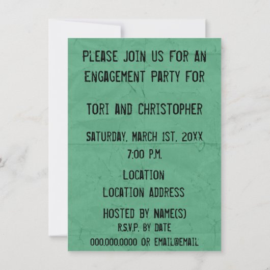 ヴィンテージタイプライター招待状 招待状 (裏面)