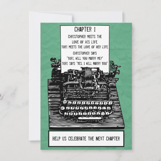 ヴィンテージタイプライター招待状 招待状 (正面)